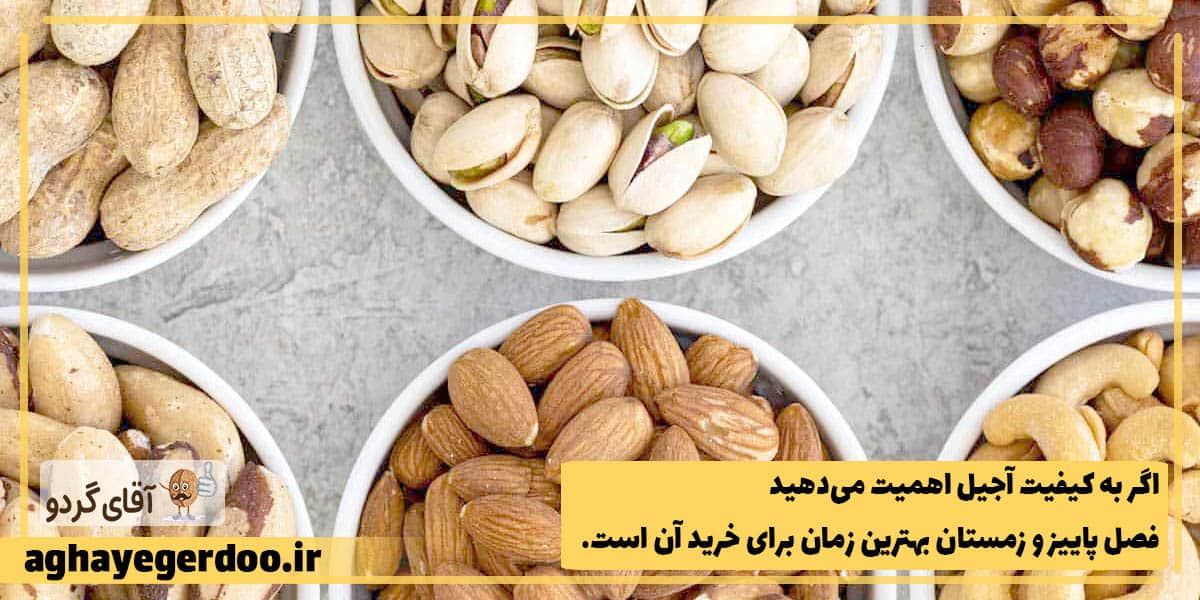 چه زمانی برای خرید گردو، بادام، فندق و پسته مناسب است؟